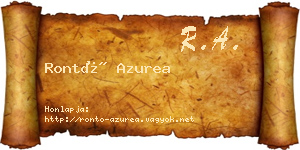 Rontó Azurea névjegykártya